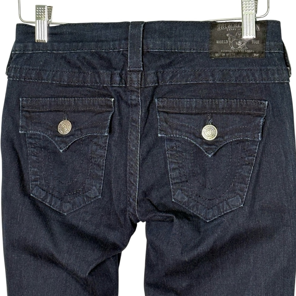 True Religion Casey Steel Panel Studded Skinny Jeans 27 USA Dark Wash RARE - Picture 7 of 14